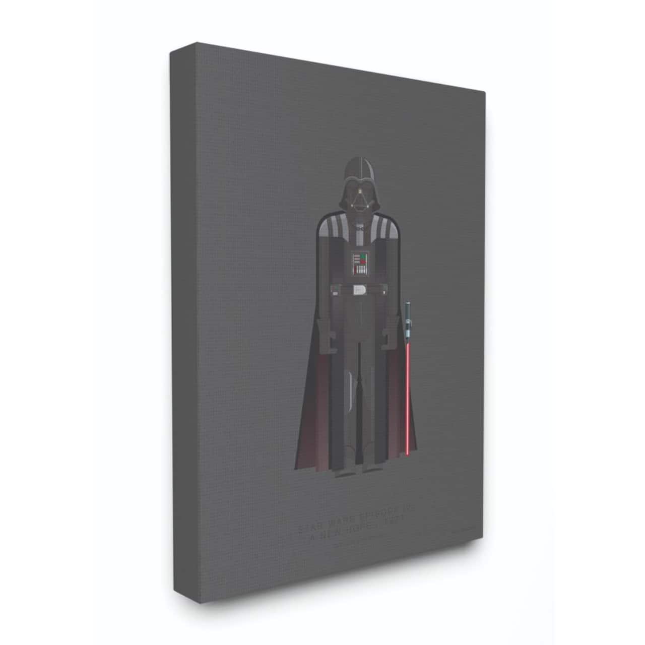 Stupell Industries Star Wars™ Darth Vader Minimalist Illustration Canvas Wall Art